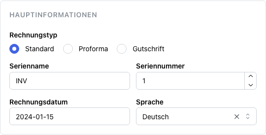 Hauptinformationen
