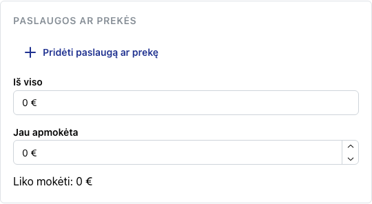Paslaugos ar produktai